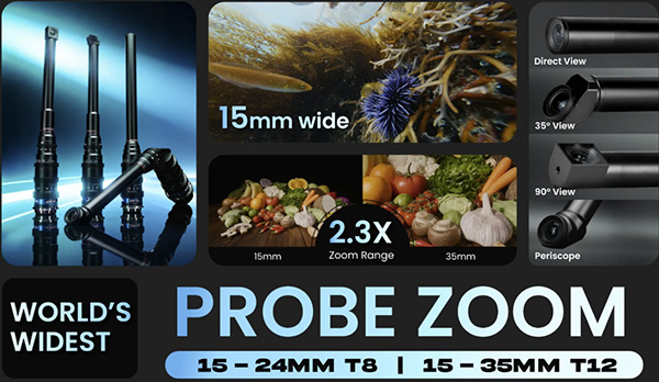 The latest 15-24mm and 15-35mm macro probe lenses from Laowa offer the world’s widest angles of view and broadest focal length range plus the ability to create innovative visual effects.